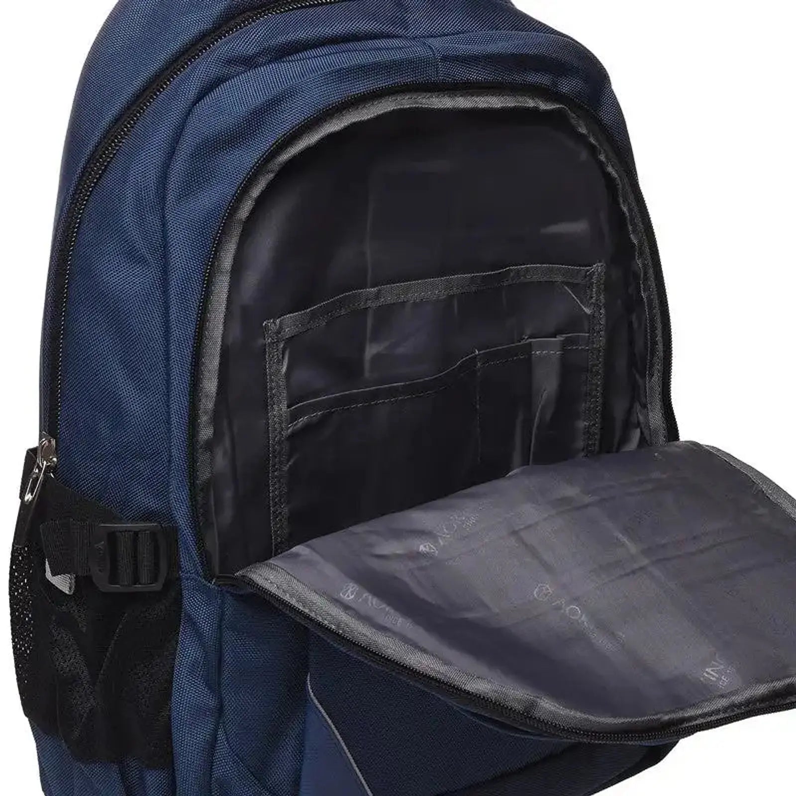 תיק גב ארגונומי AOKING SN67885 למחשב נייד 15.6" עם תא קדמי אורגנייזר לארנק ואביזרים, צילום פנים התא