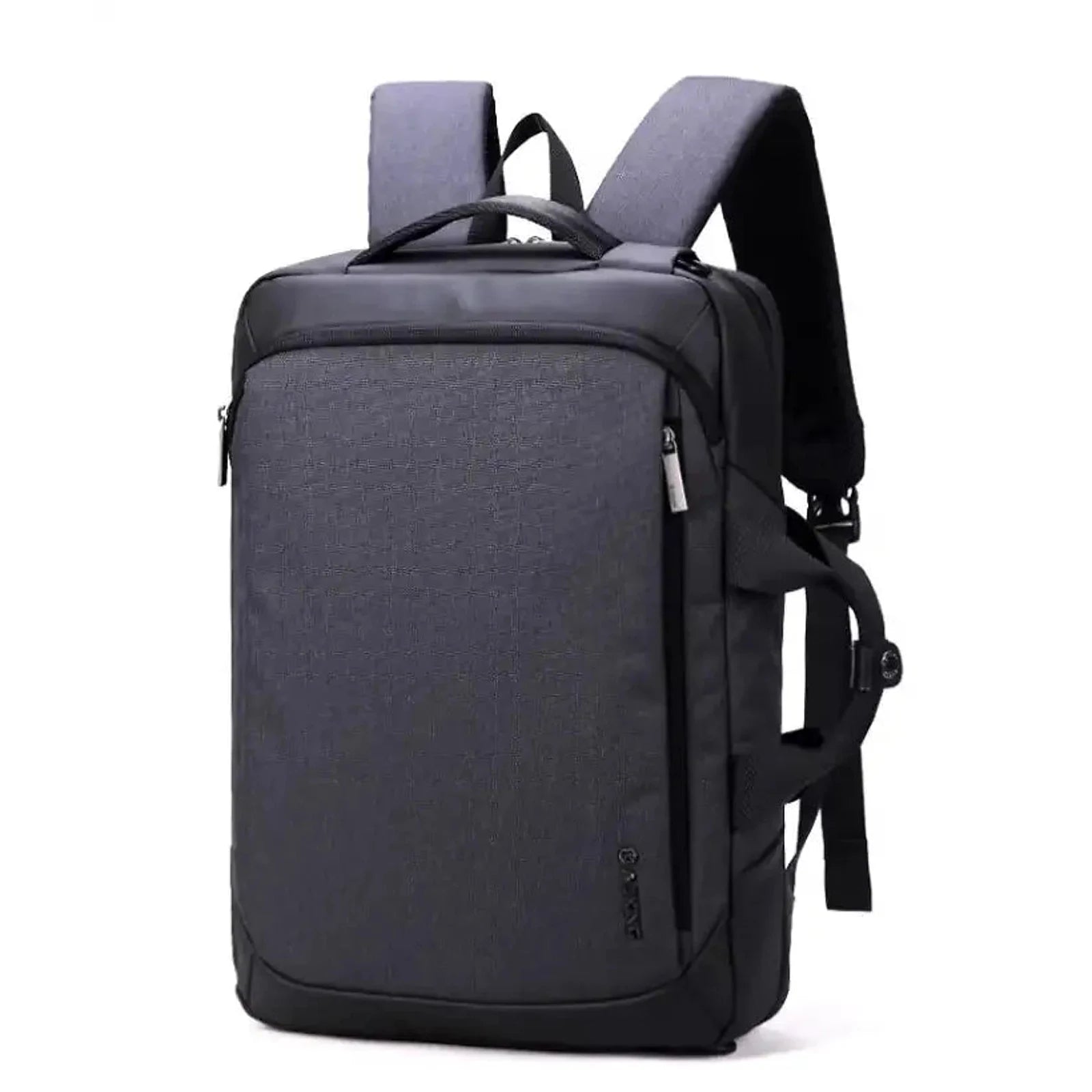 תיק נסיעות AOKING Business Pro דגם SN86099 שניים באחד לגב וצד, עשוי מניילון 900D עמיד למים, מבט מלפנים