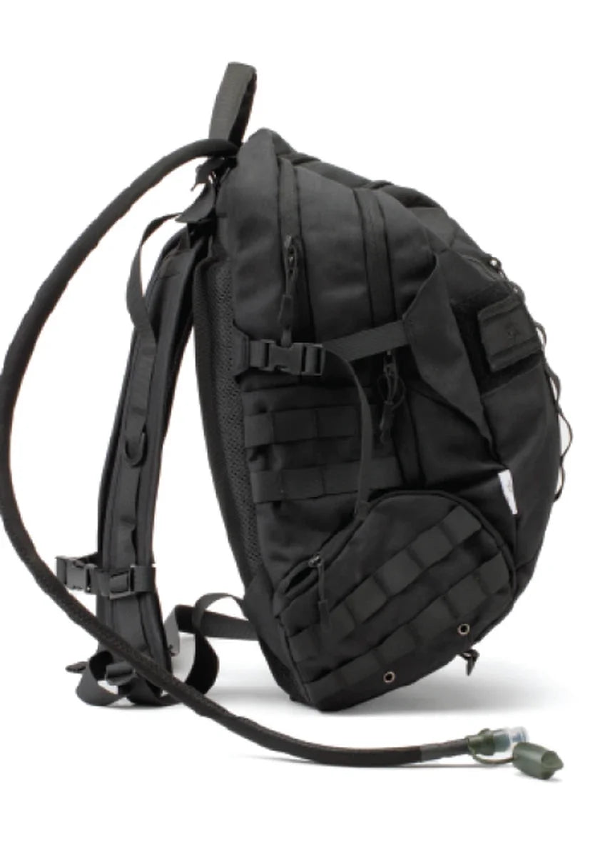 תיק גב טקטי ARMY SWISS 27 ליטר שחור עם רצועות MOLLE וכיסי רשת מהצד - Nylon 6 - בנפח 27 ליטר איכותי, המיועד למ