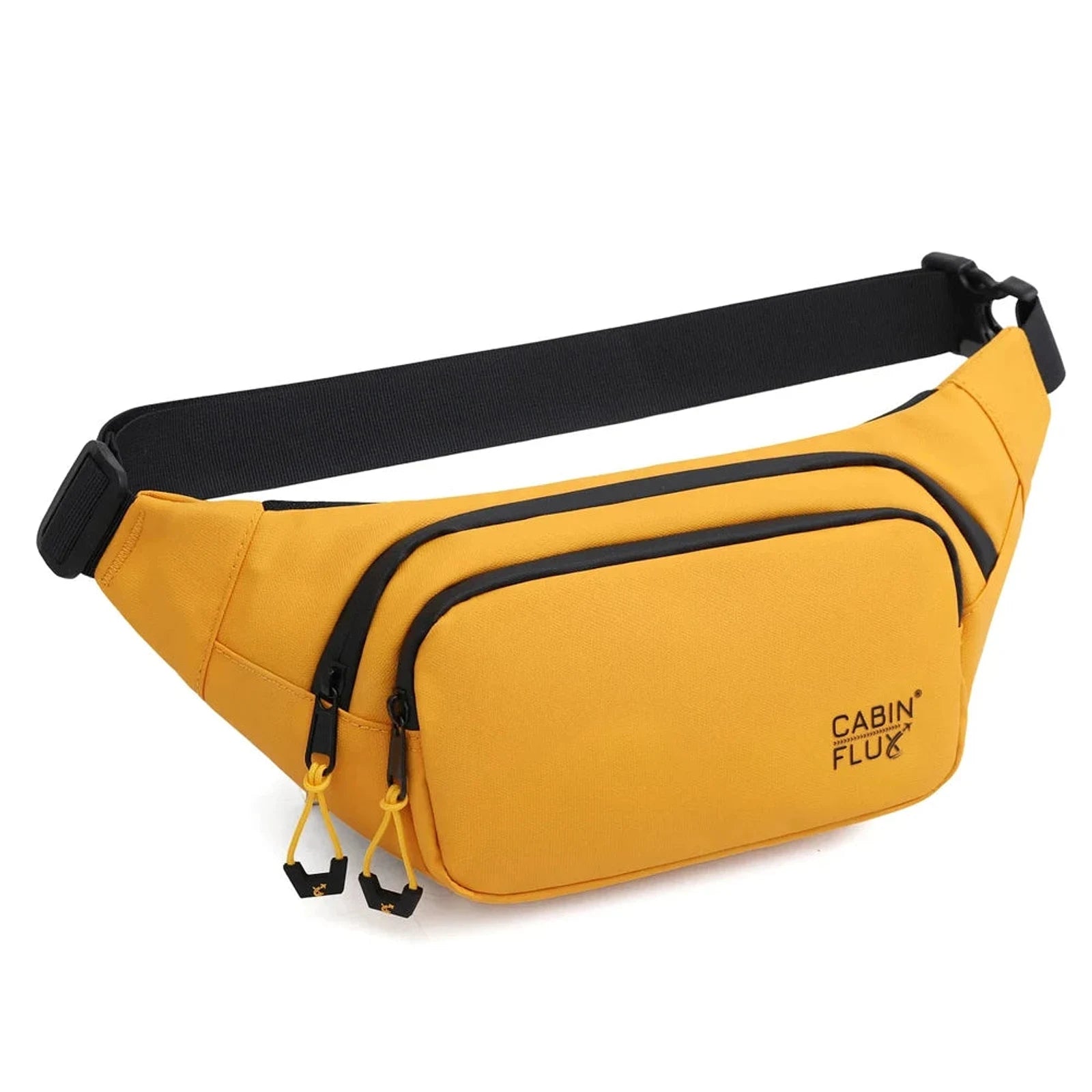 פאוץ' מותן מבד Ballistic Nylon עם רוכסני YKK מבית CABIN FLUX דגם Apex Ranger בצבע צהוב כאמל, מבט קדמי בזווית