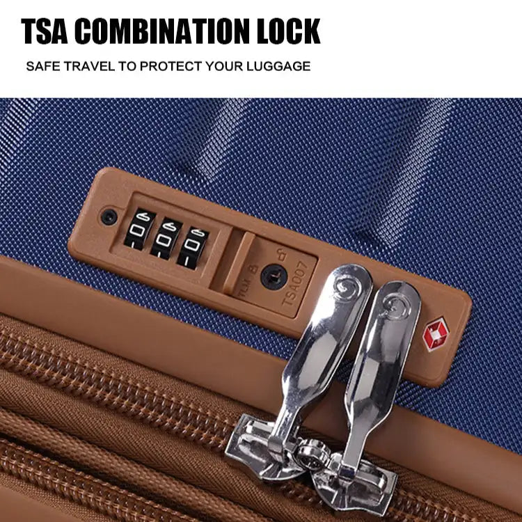 מנעול TSA שקוע משולב בתקן תעופה בינלאומי על מזוודת Goby London JUPITER 25 אינץ' קשיחה, אבטחה מתקדמת