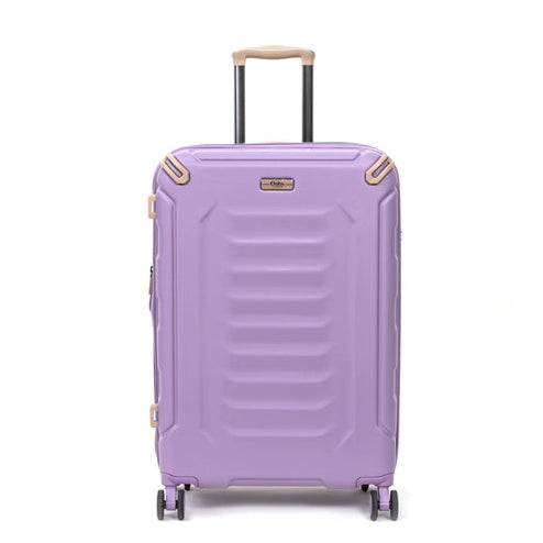 מזוודת טרולי קשיחה Goby London ORION 20 אינץ' בצבע סגול לילך, מתרחבת, פוליקרבונט עם 8 גלגלי ספינר