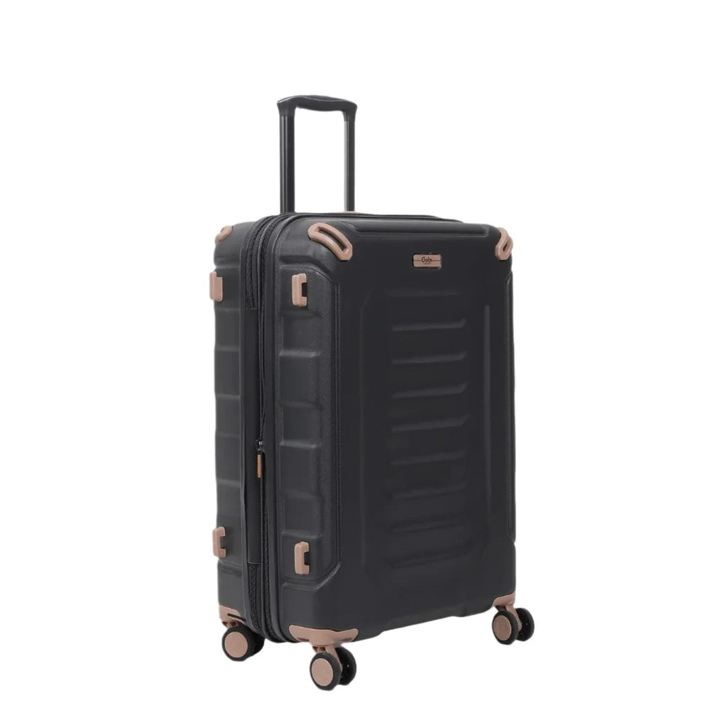 מזוודה קשיחה לעלייה למטוס Goby London ORION 20 אינץ׳ פוליקרבונט ABS אפור כהה גלגלי ספינר 360 מנעול TSA