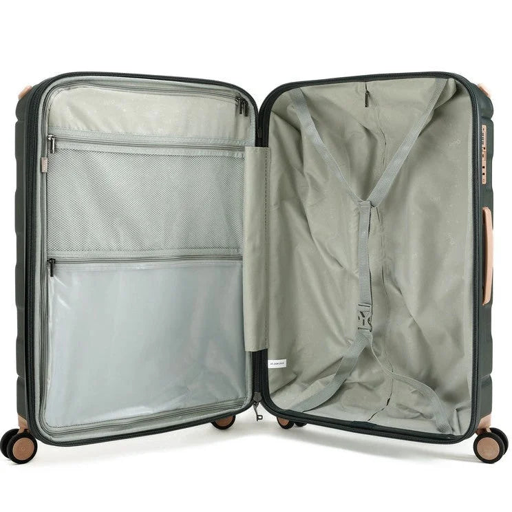 פנים מזוודת עלייה למטוס Goby London ORION תאי אירגונייזר עם רצועות ותא אטום מים לכלי רחצה