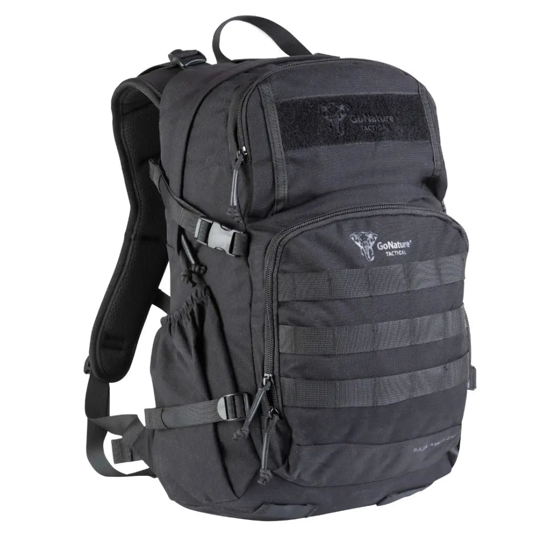 תיק יום טאקטי Go Nature Baja MK-1 בנפח 25 ליטר בצבע שחור עם רצועות MOLLE ואבזמי YKK Nylon עמידים
