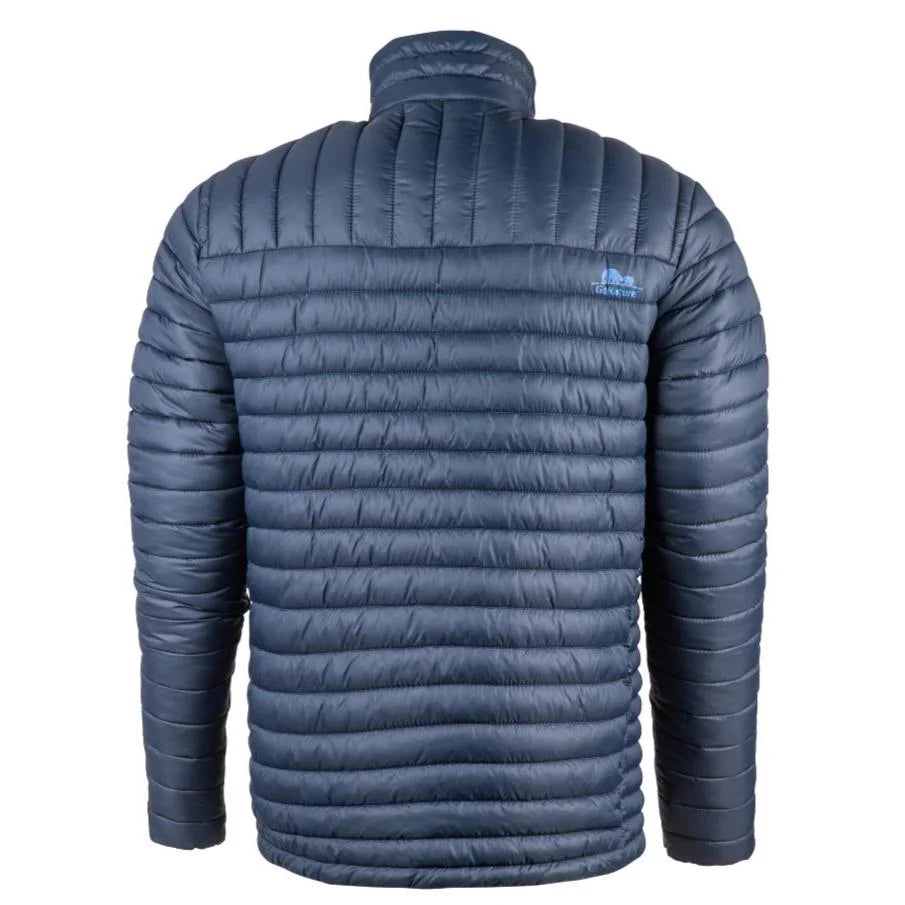מעיל גברים פוך סינטטי GoNature Beluga JKT נייבי עם מילוי ממוחזר GSM200 לבידוד קור, מבט מאחור