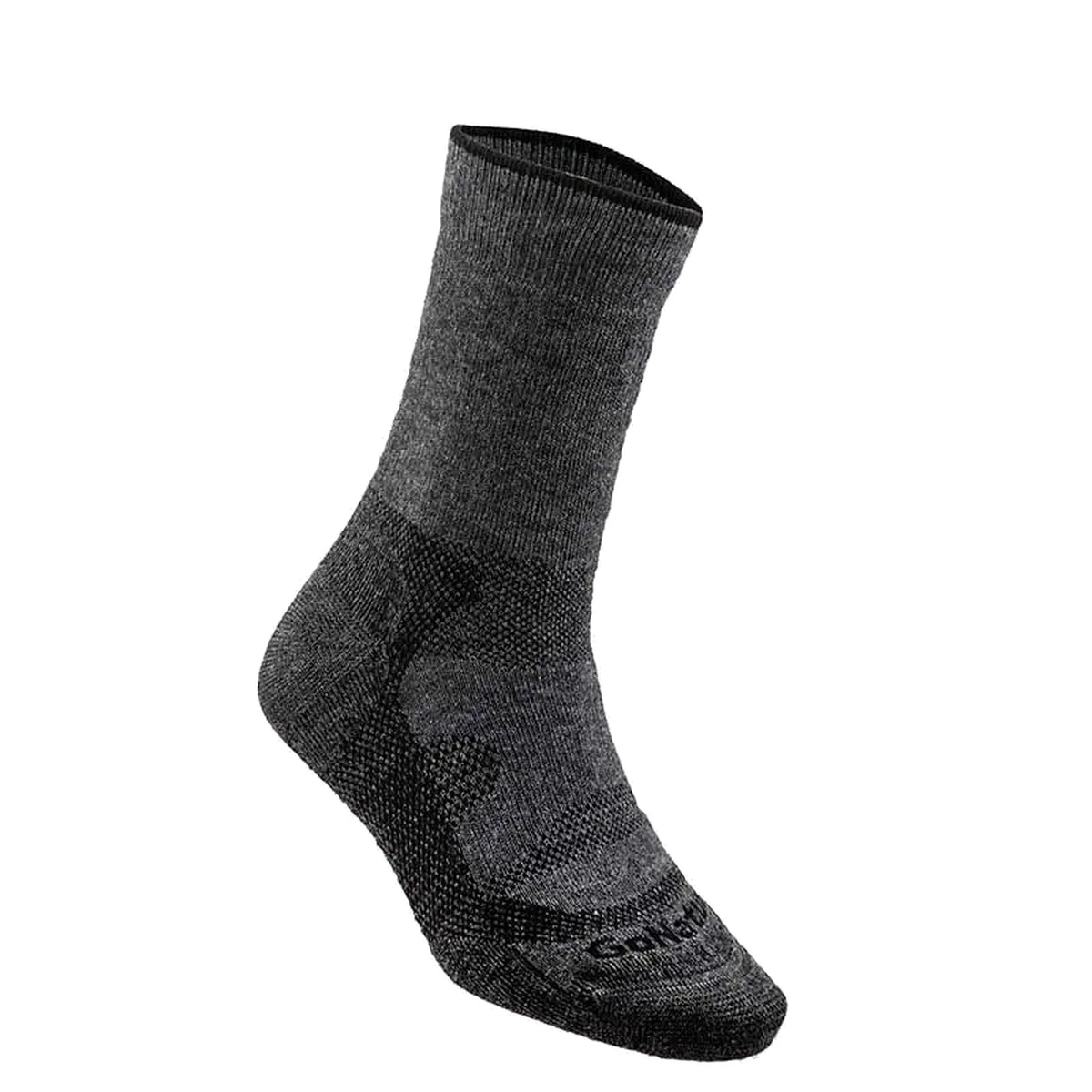 גרבי Coolmax מנדפות GoNature Midweight Hiker - בצבע שחור - מבט צד