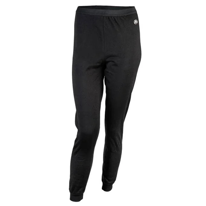 מכנס טרמי נשים Go Nature Level 2 Pro Stretch שחור, 80% פוליאסטר ו-20% מרינו, שמירת חום פאסיבית, מבט מלפנים