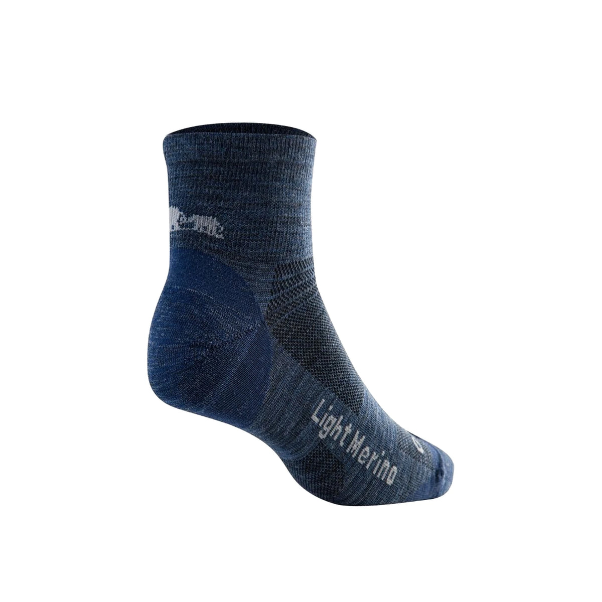 גרבי צמר מרינו דקות GoNature Light Merino - בצבע כחול - מבט צד