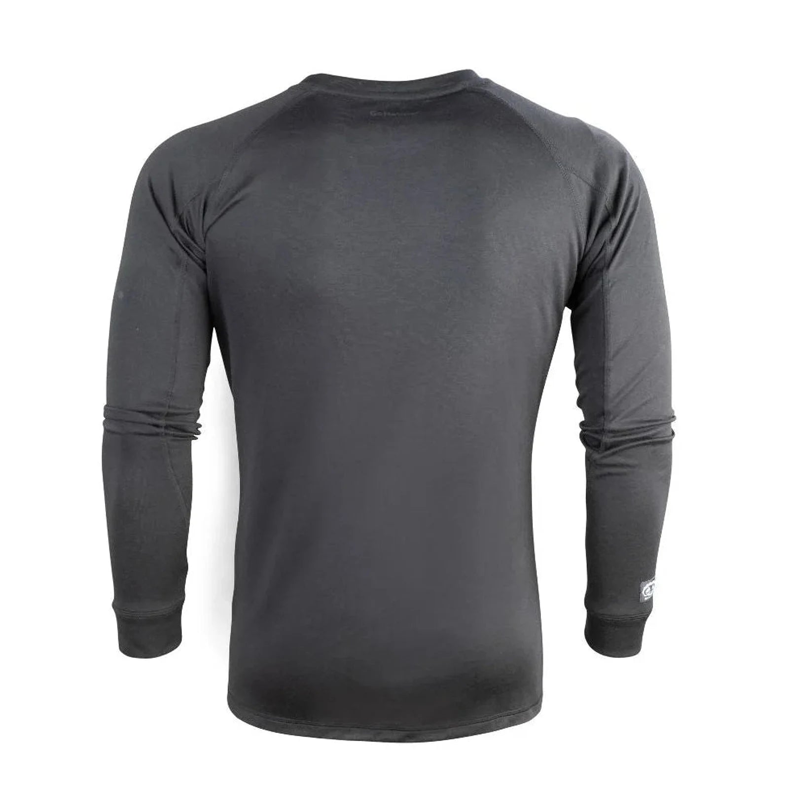 גב חולצה טרמית גברים Go Nature Merino Hybrid Level 3 שחורה, שמירת חום פסיבית לפעילות בקור