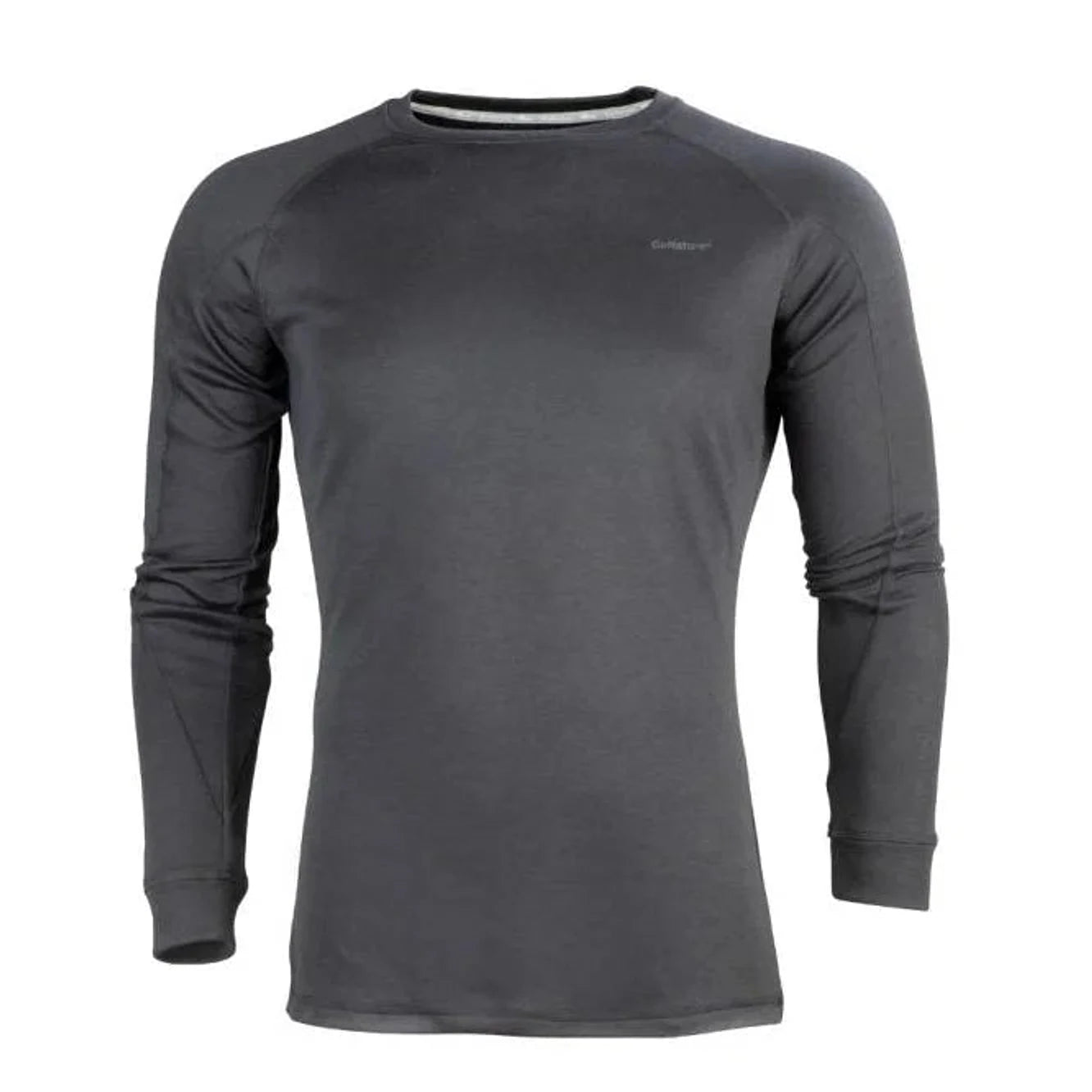 חולצה טרמית גברים Go Nature Wool Merino Hybrid Level 3 שחורה, פוליאסטר 80% ומרינו 20%, מבט קדמי