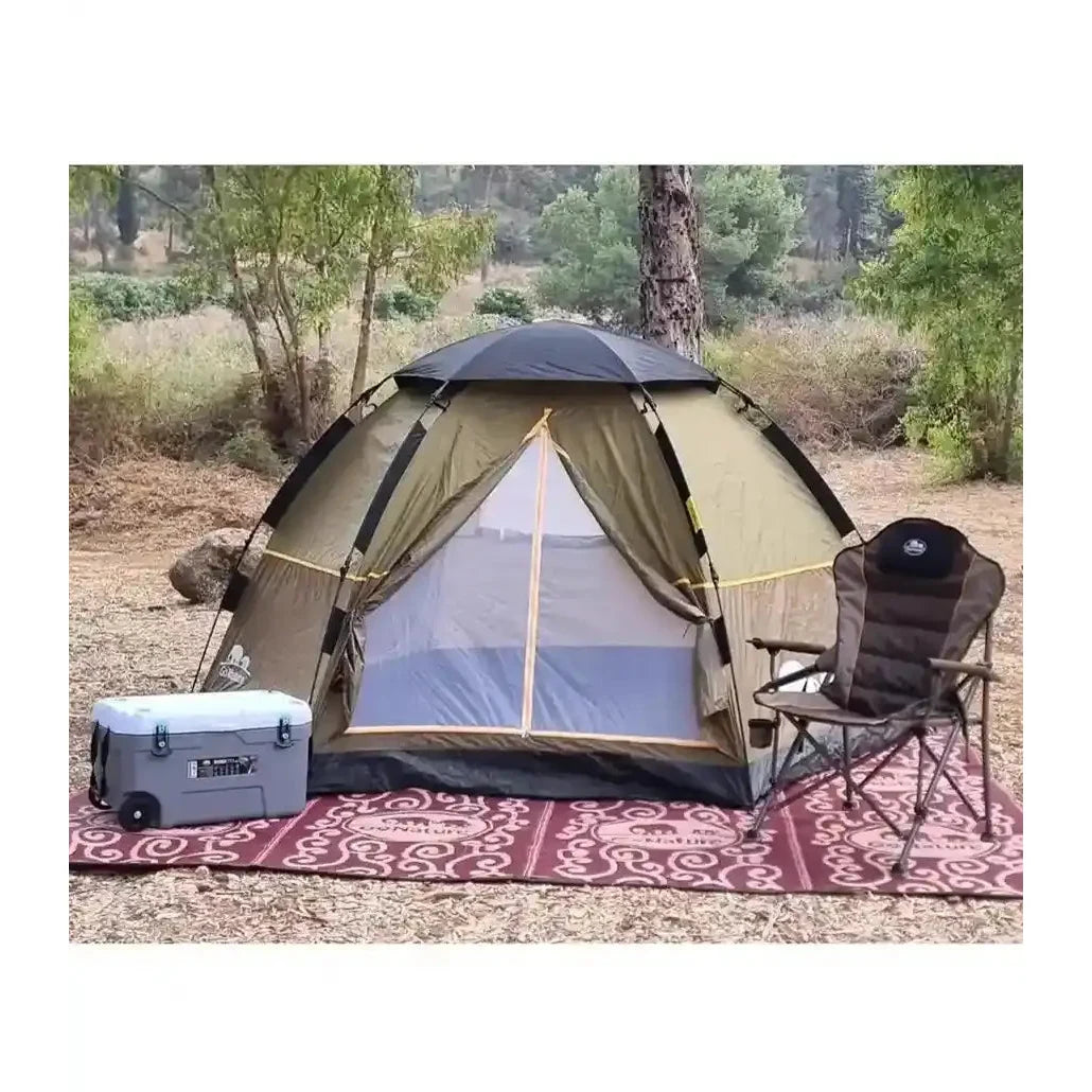 אוהל קמפינג ל-6 אנשים Go Nature Rigidome 6 עמיד במים בדירוג 3000 מ״מ באתר קמפינג, מבט שימושי