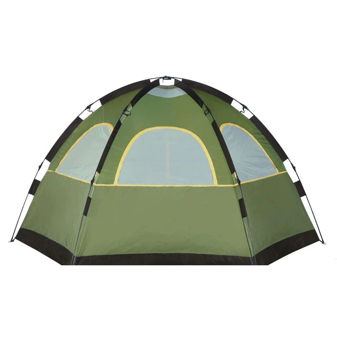 אוהל Go Nature Rigidome 6 עם 3 חלונות פנורמיים ואוורור מקסימלי ל-6 אנשים, מבט אחורי