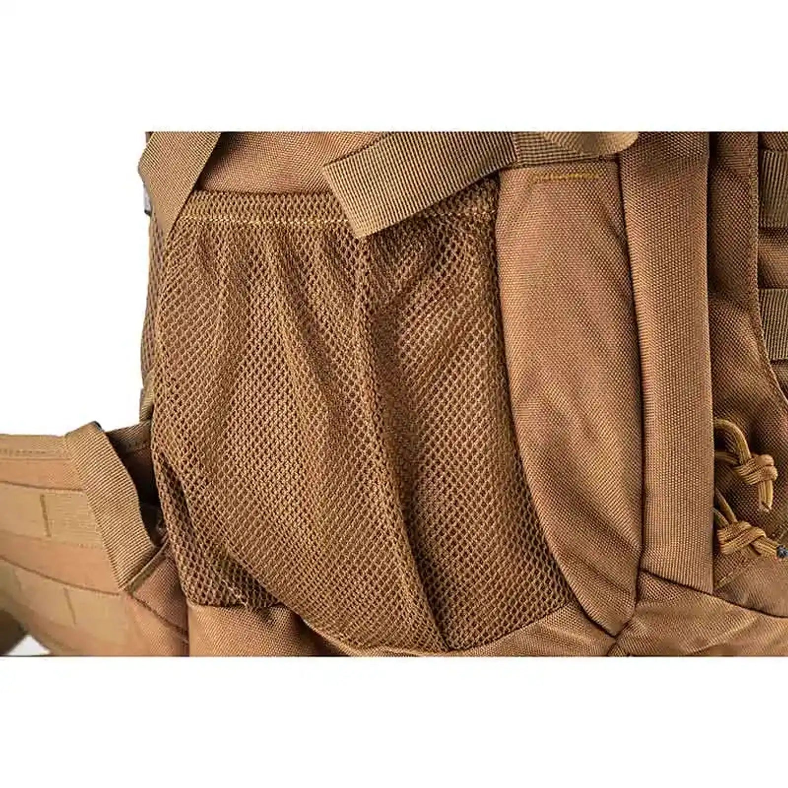 תרמיל טרקים Go Nature Savana MK-3 50 ליטר, תא רשת צדדי למימייה או אביזרים, תקריב פרט