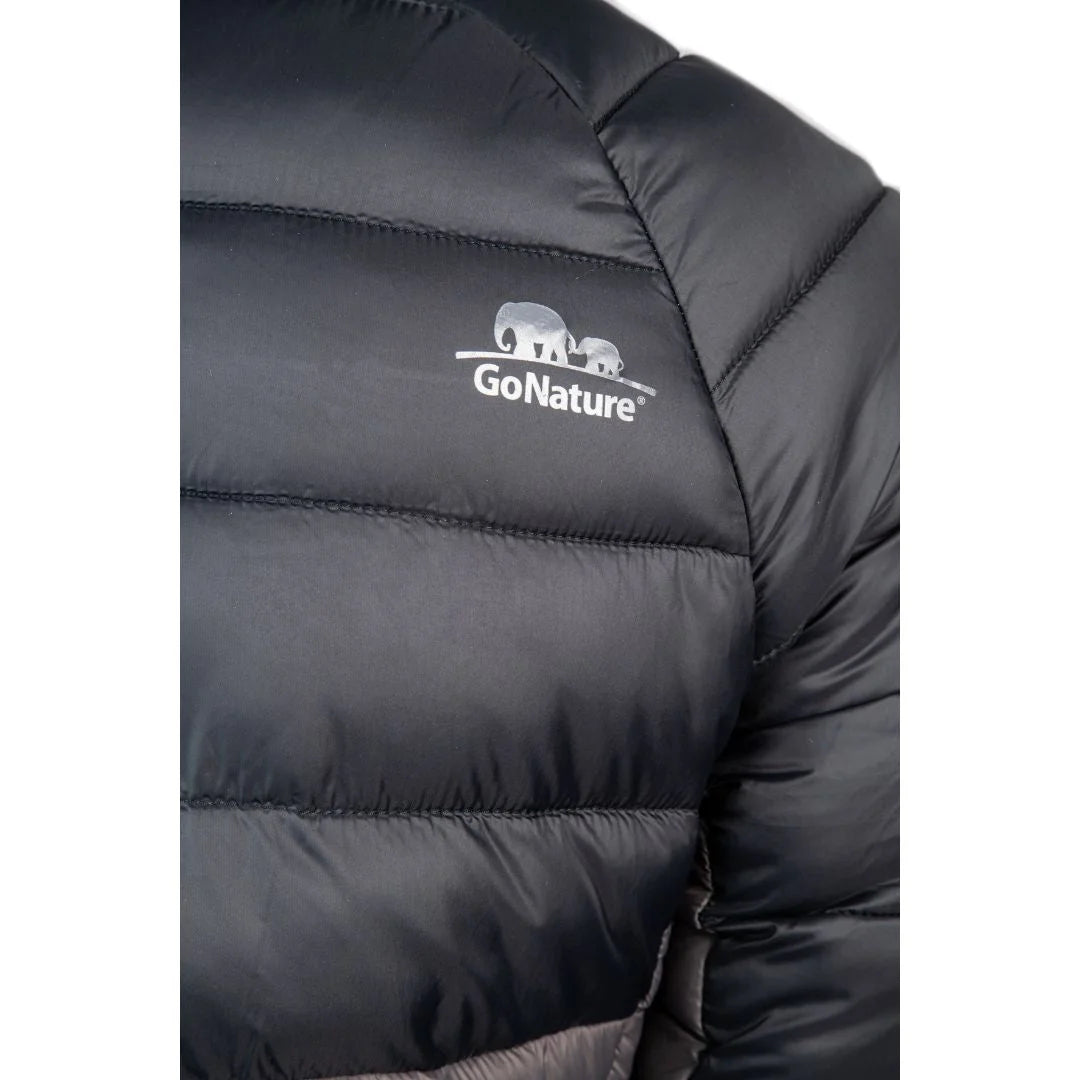 לוגו Go Nature על מעיל פוך סינטטי Walrus JKT, אריג ניילון T380 עמיד למים ולרוח, בידוד קור