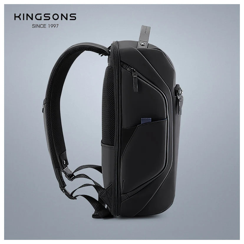 תיק גב עסקי Kingsons Urban Stylish KS3237W שחור - מבט צד