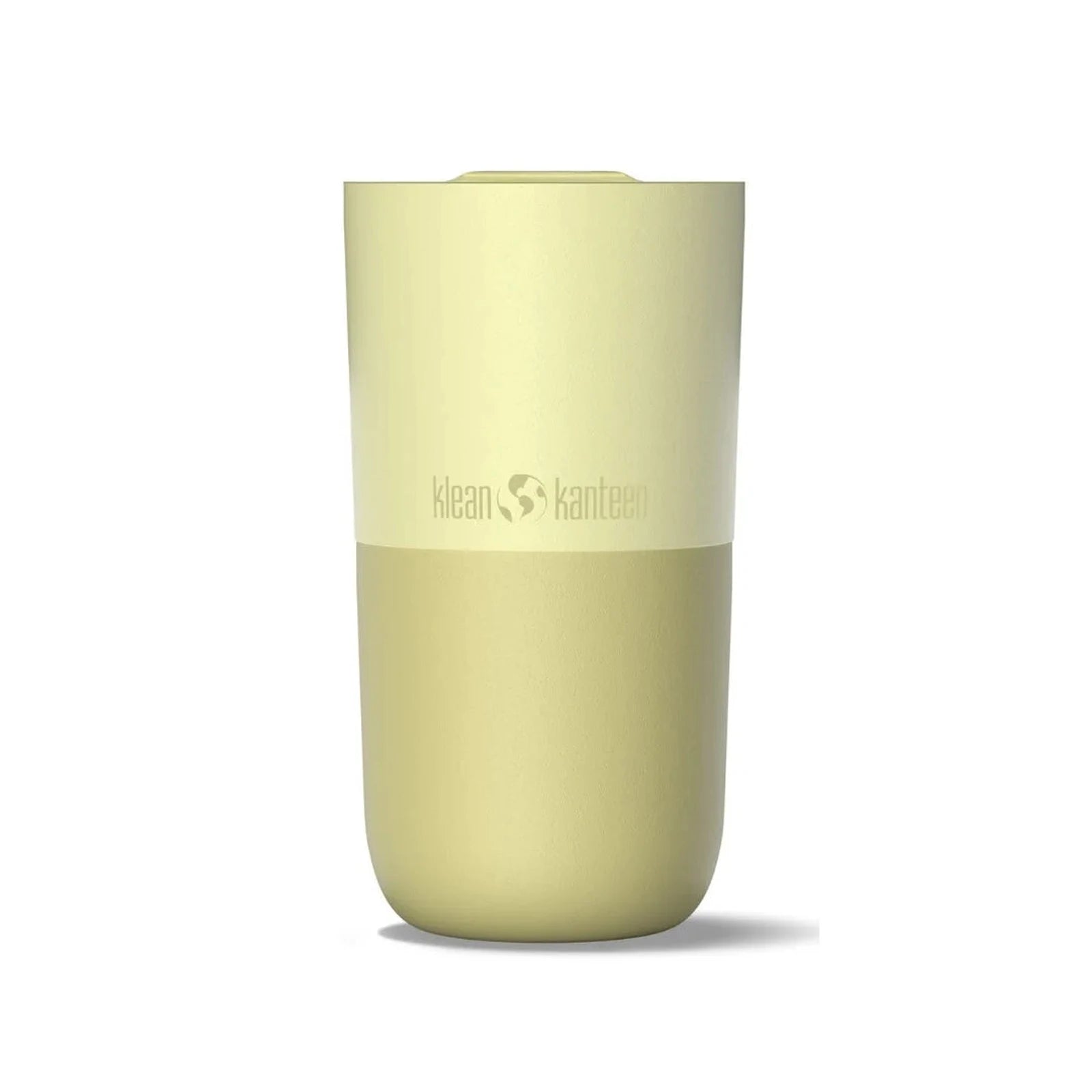 כוס תרמית Klean Kanteen Rise 473 מ"ל מפלדת אל חלד עם גימור Klean Coat, צבע צהוב, מבט מלפנים