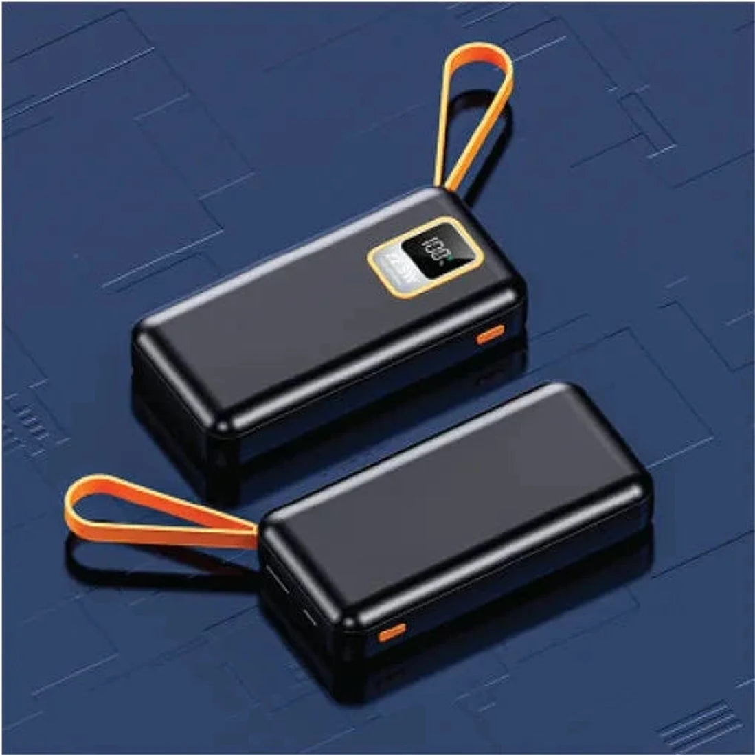 מטען נייד Charge-It 10000mAh שחור מבט זווית, טעינה מהירה 22.5W, יציאות Type-C ו-USB, 10000mAh ליתיום