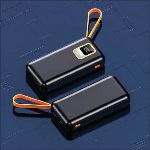 מטען נייד Charge-It 10000mAh שחור מבט זווית, טעינה מהירה 22.5W, יציאות Type-C ו-USB, 10000mAh ליתיום