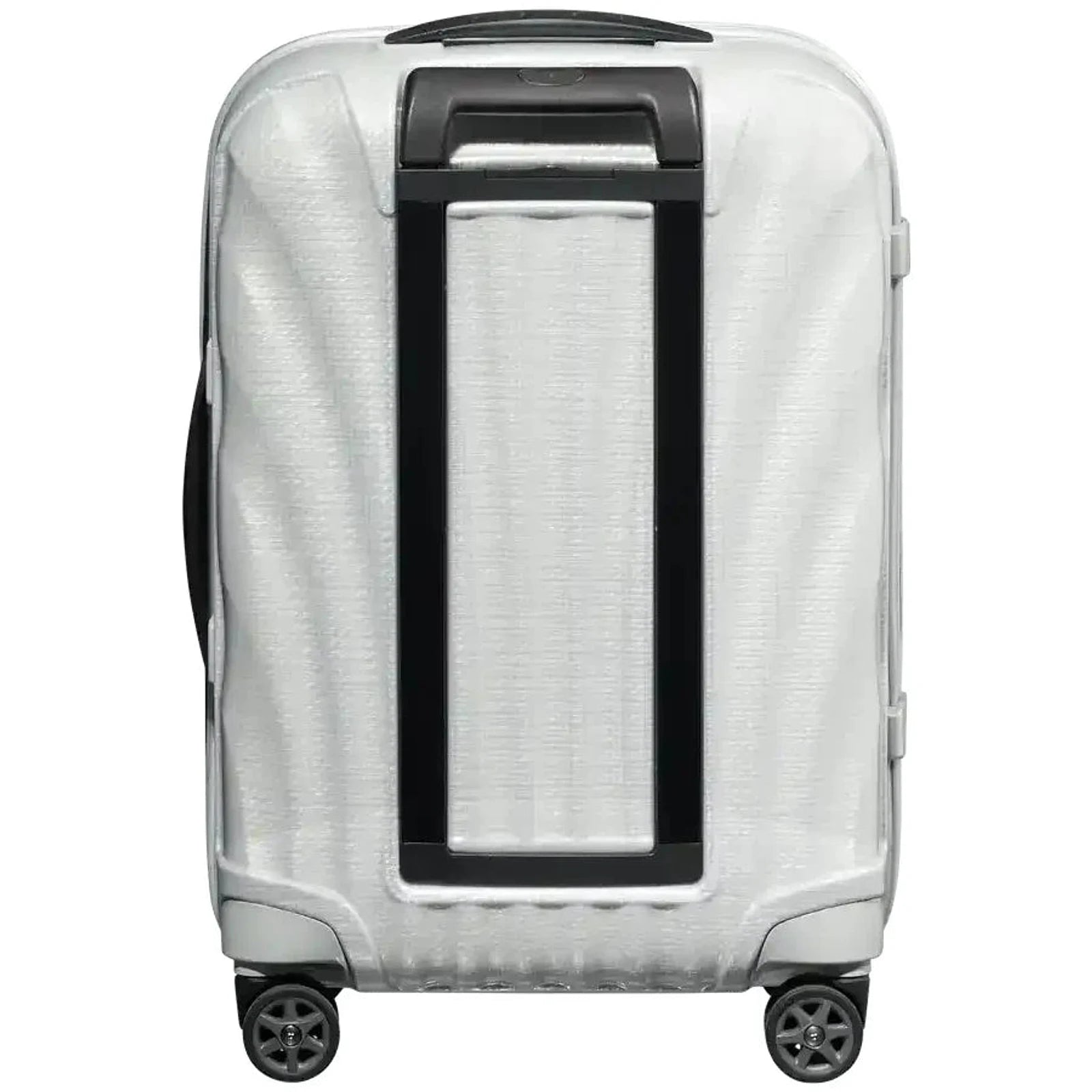 גב מזוודת Samsonite C-lite אוף-וויט עם ידית אחיזה עליונה ורצועת גב, מזוודת עליה למטוס 1.9 ק"ג
