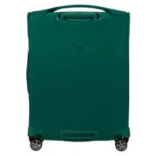 מזוודה טרולי עליה למטוס Samsonite Dlite 20 אינץ בצבע ירוק מבט מאחור עם ידית נשיאה עליונה