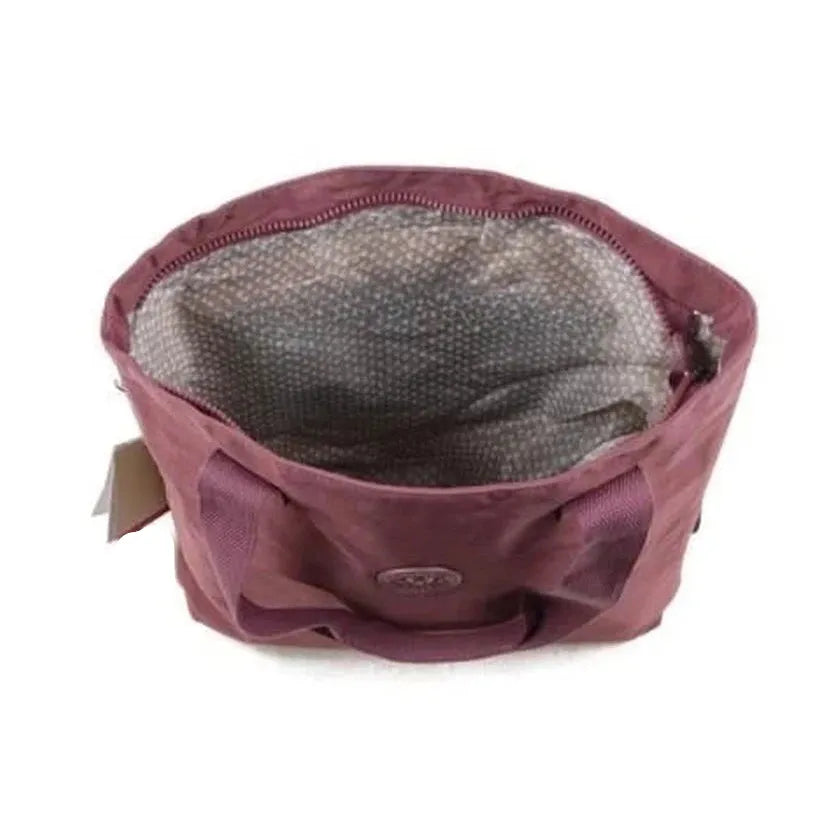 תיק נשיאה SEEINGLY Tote Bag בצבע ורוד עתיק, מבט על תא פנימי מרווח עם בטנה, בד פרשוט עמיד למים