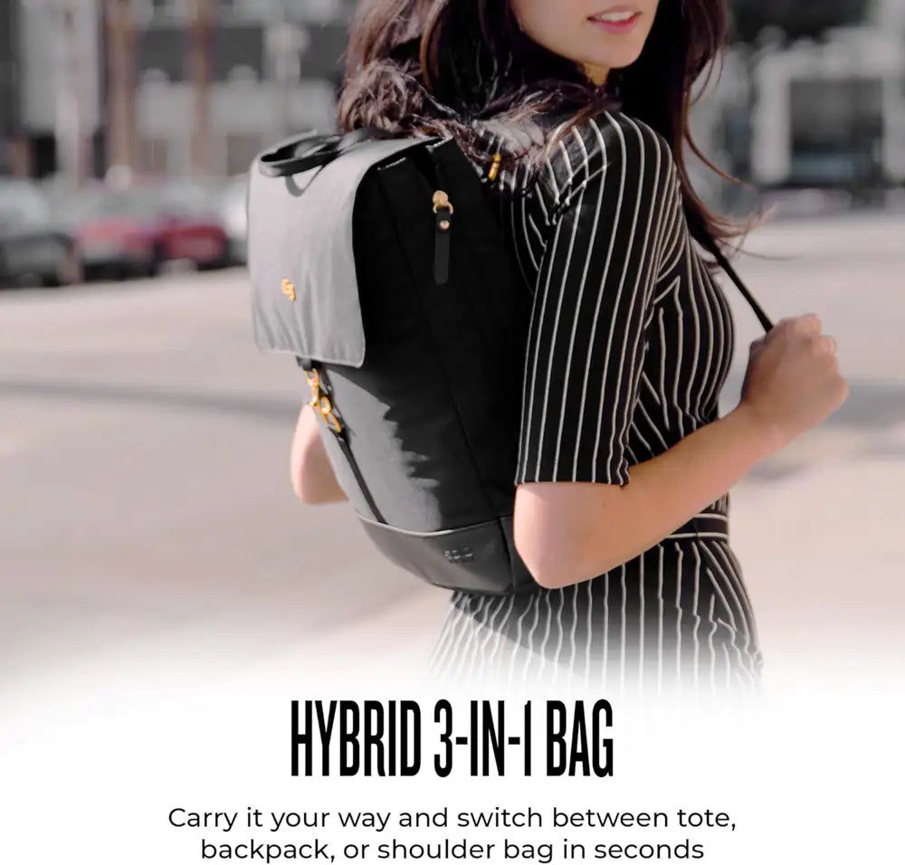 תיק SOLO New York Austin Hybrid Tote היברידי 3 ב-1 במעבר בין תיק צד לתיק גב, אורח חיים