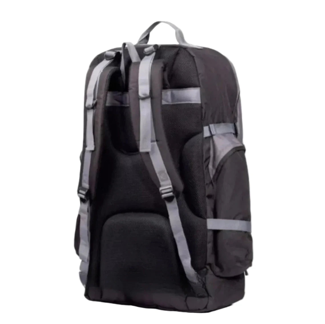 תרמיל Swiss Alpin AeroVent 60 ליטר, מערכת גב מאווררת עם ריפוד ארגונומי ורצועות כתף מרופדות, מבט אחורי
