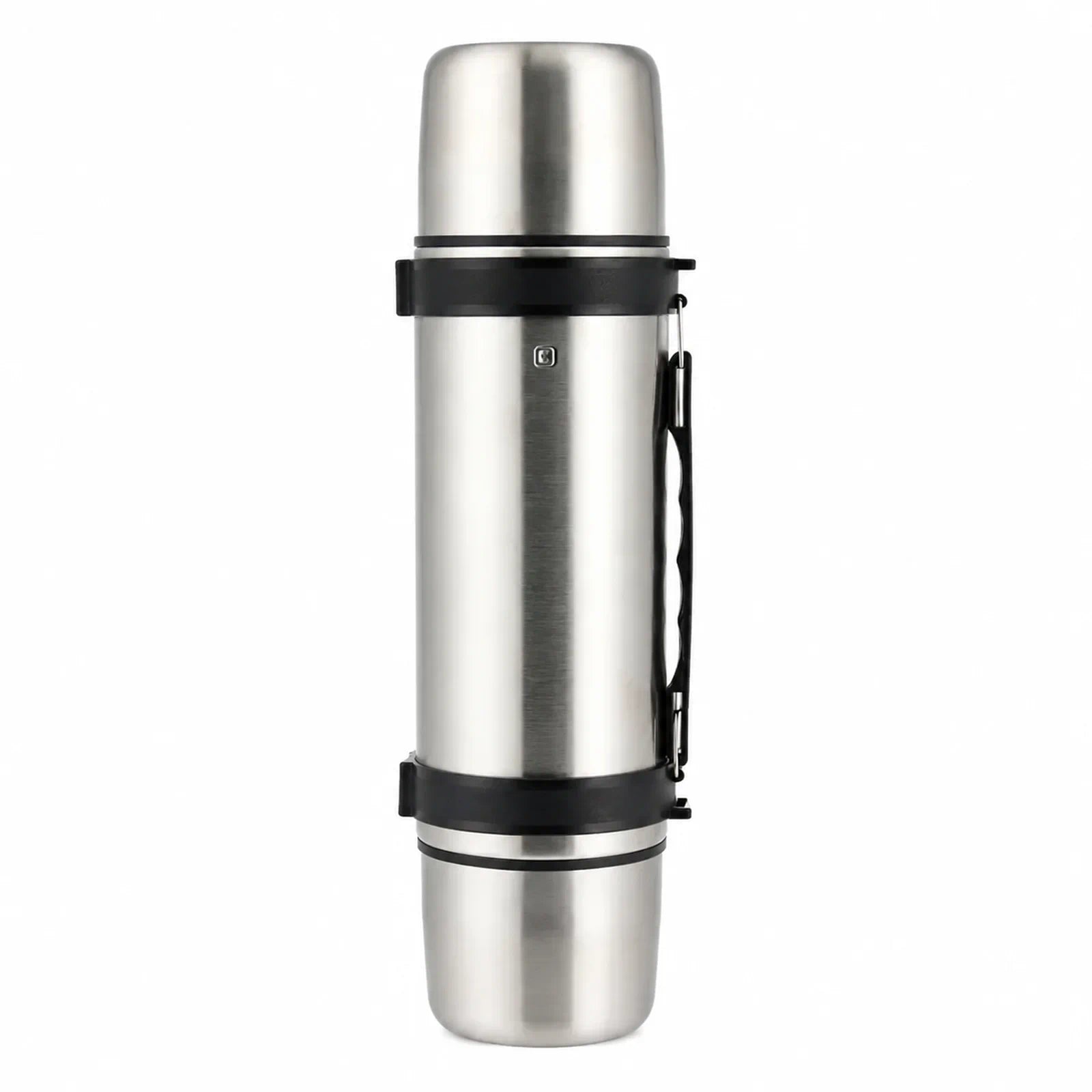 תרמוס נירוסטה SWISS Arctic Peak Steel 1.1 ליטר - מבט קדמי על גוף הנירוסטה עם ידית האחיזה המובנית