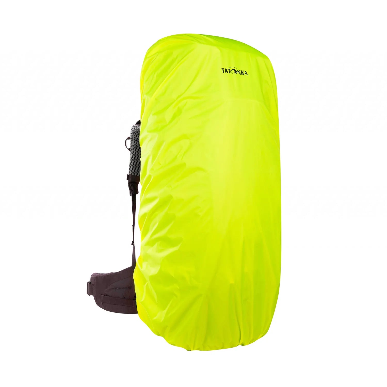 תרמיל TATONKA Yukon 60+10 ליטר לנשים, עם כיסוי נגד גשם צהוב פלורסנטי כלול לכיסוי התרמיל בגשם וערפל