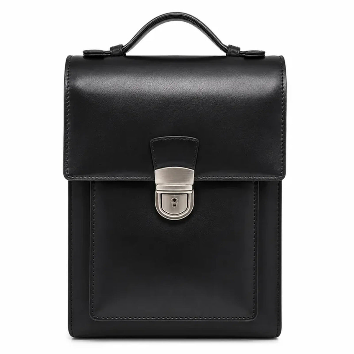 תיק צד מעור שחור לגבר TRUSSARDI דגם Vittorio Napo