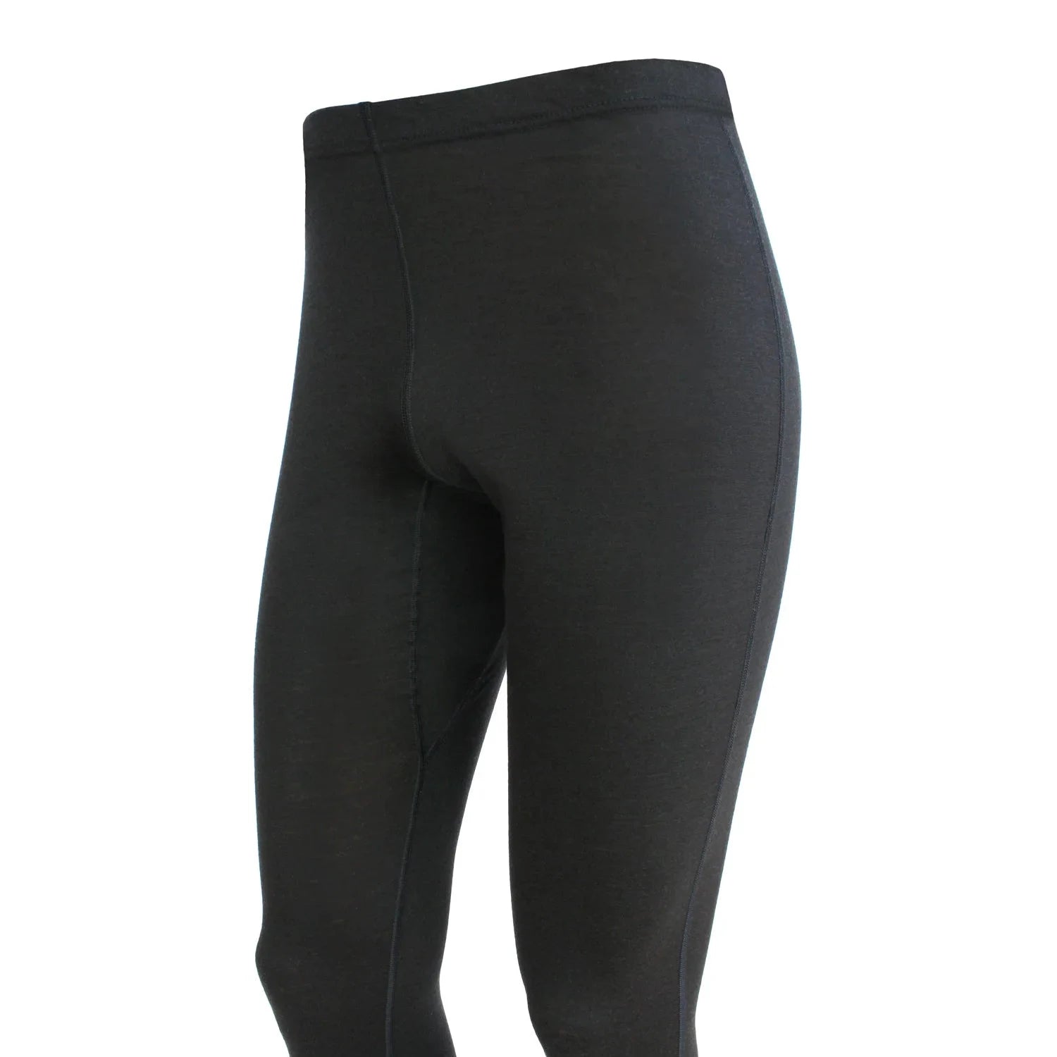תקריב אזור המותניים של מכנס גטקס Wilderness Wear Light Merino, פס גומי רחב ותפרים מקצועיים, צמר מרינו 170 גרם