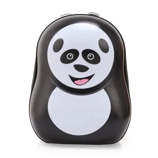 תיק גב ילדים קשיח ZOOLITTLE דגם Panda, חזית פוליקרבונט בהדפס פנדה שחור לבן, מבט מלפנים