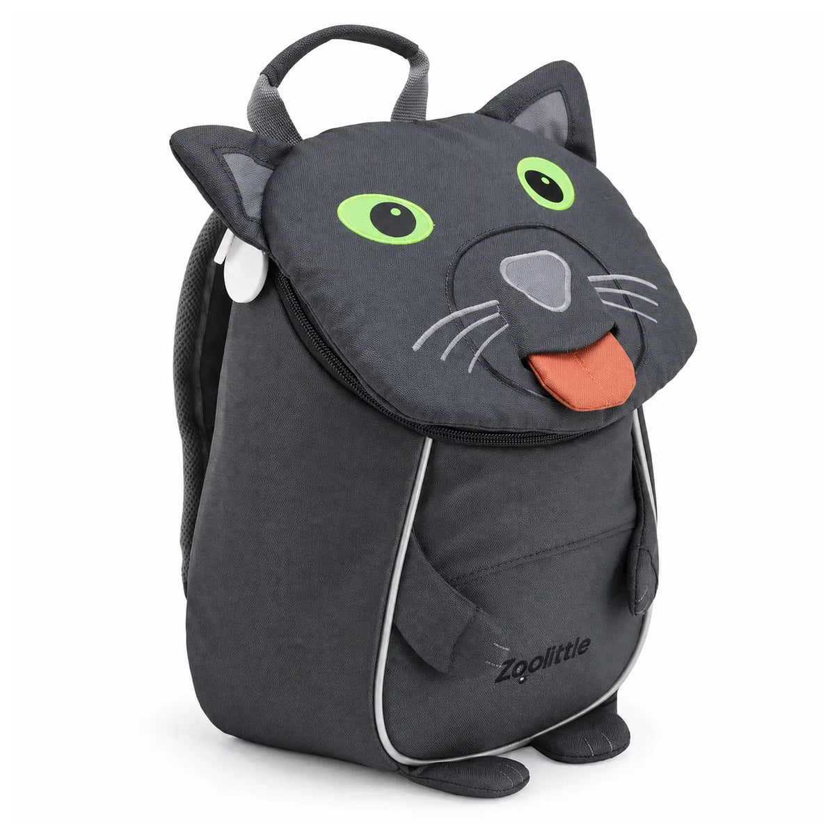 תיק גן לילדים ZOOLITTLE דגם Mouse בצבע אפור, בד פוליאסטר 600D עמיד במים, 6.5 ליטר, מבט מלפנים