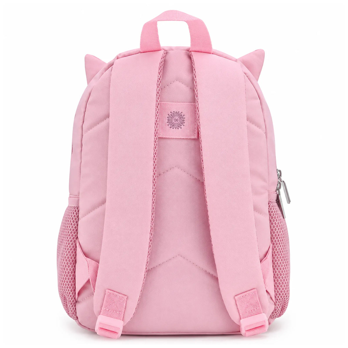תיק גן לילדים ZOOLITTLE דגם Pink Cat1 בצבע ורוד, עם גב אורטופדי וכתפיות מרופדות, מבט מאחור