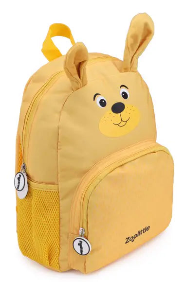תיק גן ZOOLITTLE דגם YELLOW DOG1 צהוב, בד פוליאסטר חזק, מבט אלכסוני - בדיוק עבור ילדכם