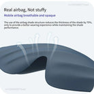 תרשים מבנה מאוורר של מסכת 4D מבית Dreamlight עם חצי זרימת אוויר, מפחית תחושת חום ולחות בזמן השימוש