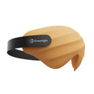 מסכת עיניים ארגונומית 4D מבית Dreamlight בגוון חמרה עם רצועה שחורה מתכווננת, מבט תלת רבעי על רקע לבן