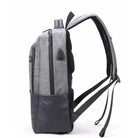 תיק גב עסקי AOKING דגם SN86162, מבט מהצד עם שקע טעינת USB חיצוני לטלפון נייד - פוליאסטר ושכבת כרית אוויר