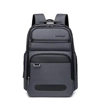 תיק גב עסקי למחשב נייד 15.6 אינץ' Arctic Hunter B00492 בצבע אפור עמיד במים, מבט חזית