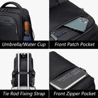 תיק גב Arctic Hunter City Hunter B00477 - תא בקבוק ומטריה, כיס קדמי ורצועת טרולי