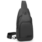 תיק צד בסגנון אוכף לרוכבי אופניים וקורקינט Arctic Hunter דגם XB13005 בצבע שחור, רצועה אלכסונית מתכווננת, מבט מלפנים
