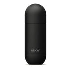בקבוק תרמי ASOBU Orb בצבע שחור, נירוסטה 18/8 BPA free, בצורת קפסולה, תכולה 420 מ"ל