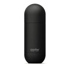 בקבוק תרמי ASOBU Orb בצבע שחור, נירוסטה 18/8 BPA free, בצורת קפסולה, תכולה 420 מ"ל