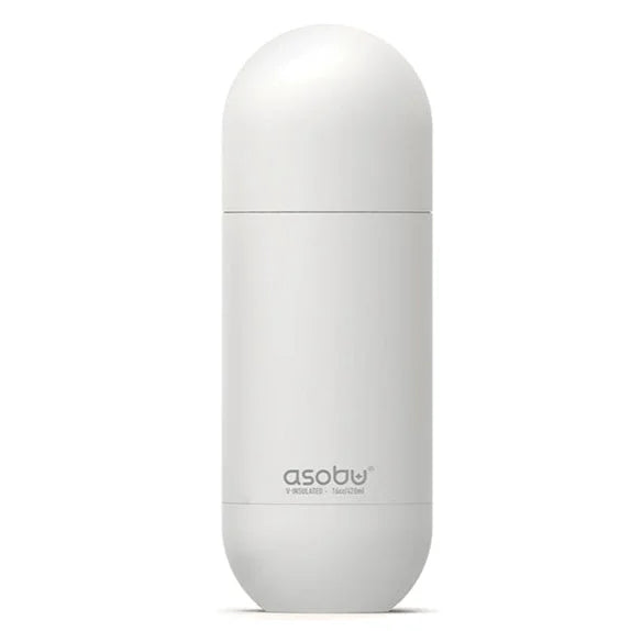 בקבוק תרמי ASOBU Orb בצבע לבן, נירוסטה 18/8, תכולה 420 מ"ל, בידוד ואקום לחום 12 שעות וקור 24 שעות