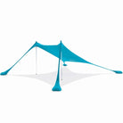 ציליית חוף GN OCEAN SHADE בצבע טורקיז עם בד לייקרה מתוח, שני מוטות אלומיניום ושקי חול לקיבוע, הגנת שמש UPF 50+