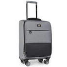 מזוודת טרולי CABIN FLUX Spirit C-Lite 20 אינץ' בצבע אפור, אולטרא לייט 1.9 קג עם שלדת קרבון, מבט קדמי