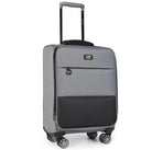 מזוודת טרולי CABIN FLUX Spirit C-Lite 20 אינץ' בצבע אפור, אולטרא לייט 1.9 קג עם שלדת קרבון, מבט קדמי