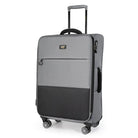 מזוודה בינונית Spirit C-Lite 25 אינץ בצבע אפור מבית CABIN FLUX עם שלדת קרבון ובד Eva Composite עמיד, מבט חזיתי