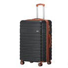 מזוודה גדולה מתרחבת 28 אינץ CABIN FLUX דגם Celine בצבע שחור, עשויה מחומר ABS קשיח, מבט מלפנים